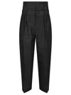 Victoria Beckham Double Waistband Pleated Wool Blend Pants