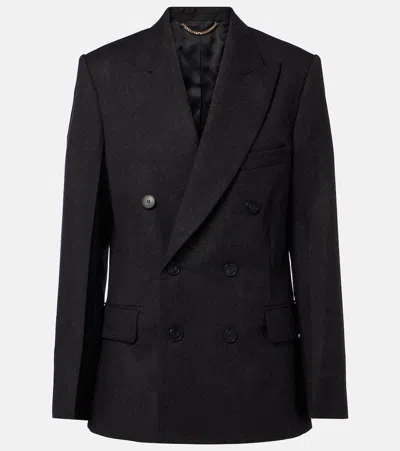 Victoria Beckham Beatrice Double-breasted Wool Blazer In Black