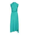 Victoria Beckham Womens Peacock Drape Front Assymmetric Stretch-jersey Maxi Dress In Green