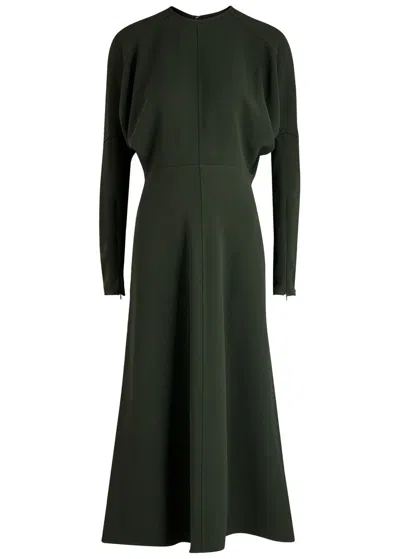 VICTORIA BECKHAM VICTORIA BECKHAM DRAPED CREPE MIDI DRESS