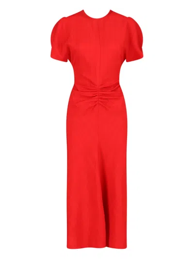 VICTORIA BECKHAM DRAPED MIDI DRESS