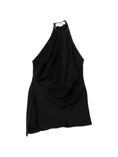 Victoria Beckham Draped Halterneck Top In Black
