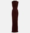 Victoria Beckham Womens Coco Twisted Sleeveless Stretch-woven Maxi Dress In Brown