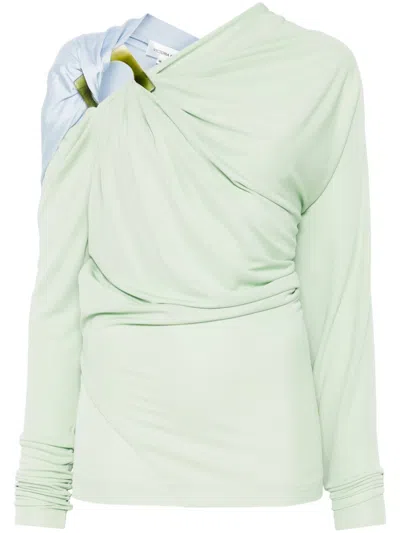 VICTORIA BECKHAM DRAPED LONG-SLEEVE TOP
