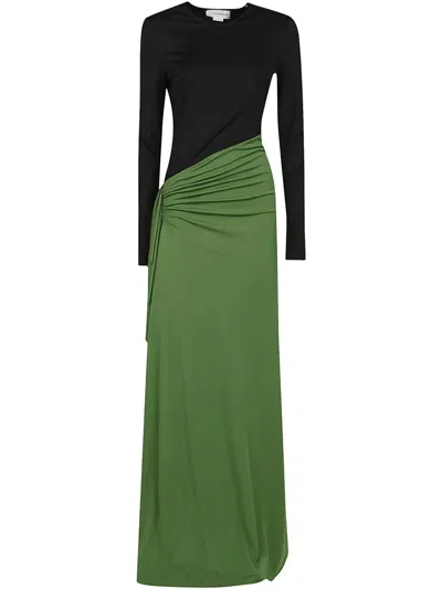 VICTORIA BECKHAM DRAPED MAXI DRESS