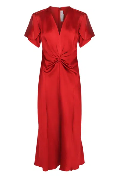 Victoria Beckham Draped Midi Dress