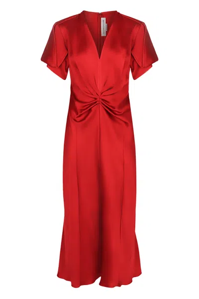 Victoria Beckham Draped Midi Dress