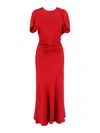 Victoria Beckham Draped Midi Dress