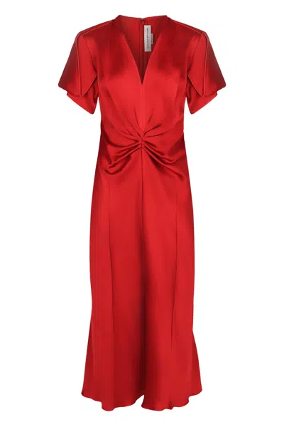VICTORIA BECKHAM VICTORIA BECKHAM DRAPED MIDI DRESS