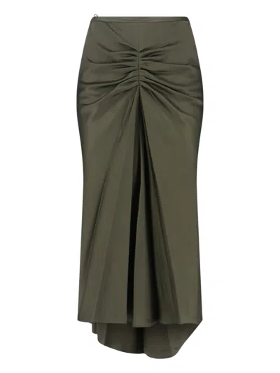 VICTORIA BECKHAM DRAPED MIDI SKIRT