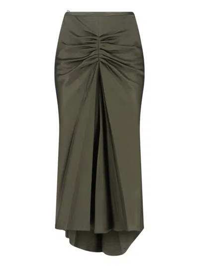 VICTORIA BECKHAM DRAPED MIDI SKIRT
