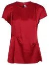 Victoria Beckham Draped Pleat Detail Top In Pink
