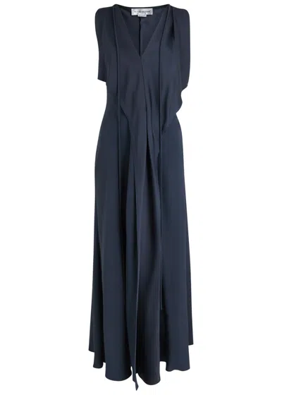 VICTORIA BECKHAM VICTORIA BECKHAM DRAPED SATIN-CREPE MIDI DRESS
