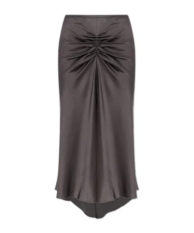 Victoria Beckham Draped Skirt In Brown