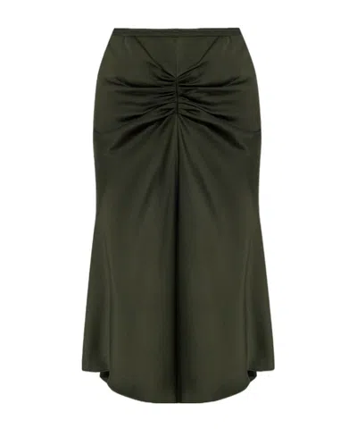 Victoria Beckham Draped Skirt In Green