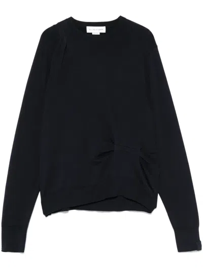 Victoria Beckham Drapierter Pullover In Blau