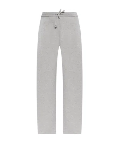 Victoria Beckham Drawstring Casual Pants In Gray