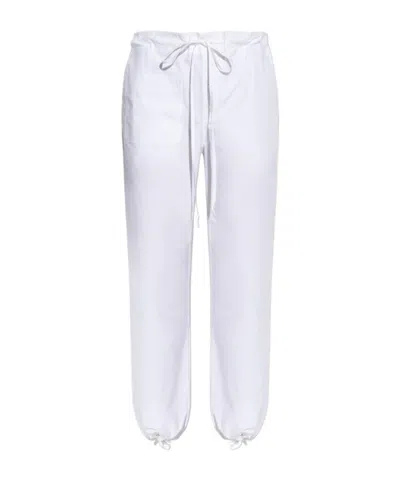 Victoria Beckham Drawstring Casual Pants In White