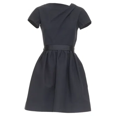 Victoria Beckham Dress N91 Crepe Belted Dress In Black