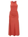 Victoria Beckham Womens Paprika Slim-fit Tank Ruched Stretch-jersey Midi Dress In Paprika