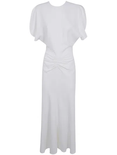 Victoria Beckham Dress Ruffled Hem "bela" In White
