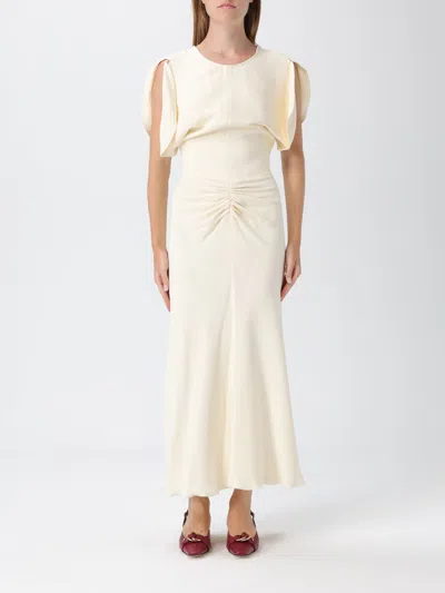 Victoria Beckham Dress Victoria  Woman Color White In Multi