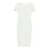 Victoria Beckham Fitted Double Crepe T-shirt Dress In White
