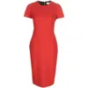 Victoria Beckham T-shirt Fitted Midi Dress With Back Zipper