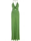 Victoria Beckham V-neck Ruched Cami Gown In Black
