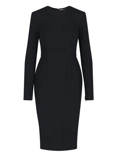 Victoria Beckham Wrap Dress In Black