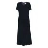 Victoria Beckham Short-sleeve Gathered Dress In Multi