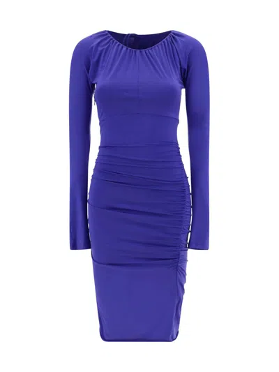 Victoria Beckham Dresses In Iris Blue