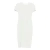 Victoria Beckham Fitted Double Crepe T-shirt Dress In Multi