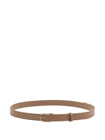 Victoria Beckham Earring Buckle Belt In Brown