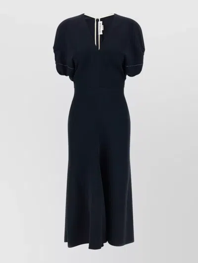 VICTORIA BECKHAM VISCOSE MIDI DRESS