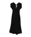 Victoria Beckham Edith V-neck Midi Dress In Black