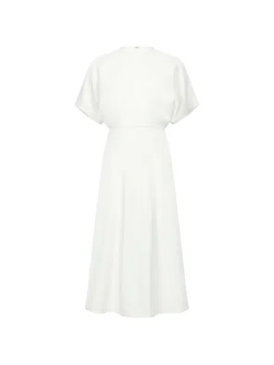 Victoria Beckham Eleanor Midi Dress In White