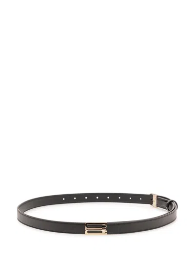 Victoria Beckham Elegant Belt With Buckle In Black