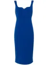 Victoria Beckham Sleeveless Fitted Dress In Blue