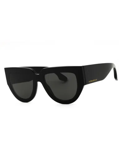 Victoria Beckham Elegant Oval Sunglasses In Burgundy