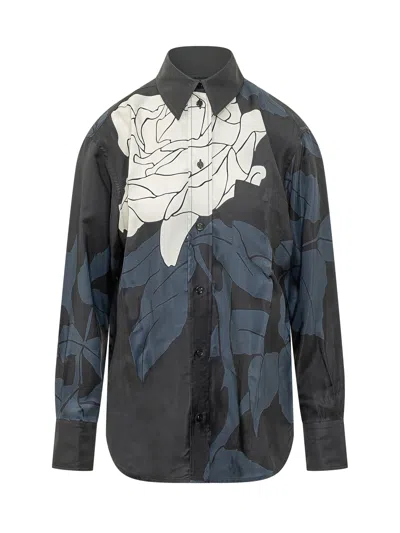 Victoria Beckham Elegant Pyjama Style Shirt In Blue