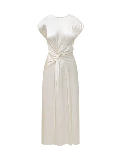 Victoria Beckham Elegant Suit With Waist Knot In Neutral