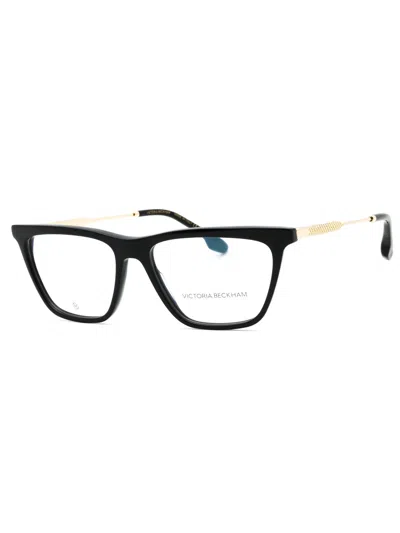 Victoria Beckham Elevated Rectangular Eyeglasses With Clear Demo Lens In Black