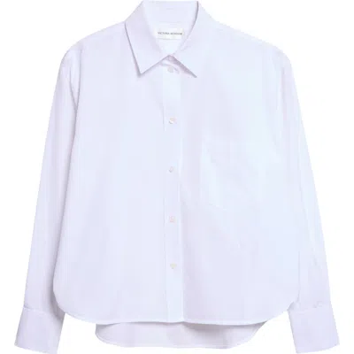 Victoria Beckham Ellys Cotton Poplin Button-up Shirt In White