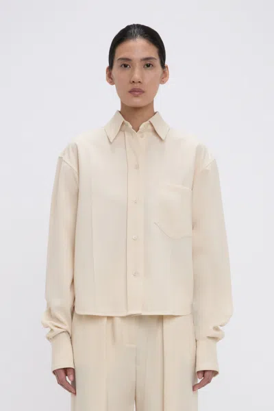 Victoria Beckham Ellys Shirt In Alabaster In White