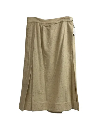 Pre-owned Victoria Beckham Embellished Pleated Skirt In Neutral