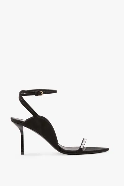 Victoria Beckham Eliza Crystal-embellished Satin Sandals In Black