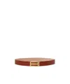 Victoria Beckham Embossed Leather Belt In Nude
