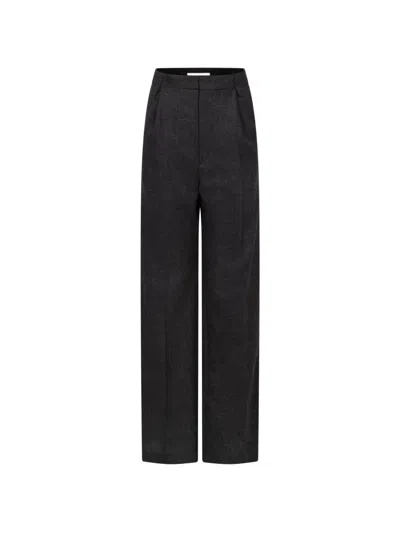 Victoria Beckham Ethel Wide-leg Trousers In Grey