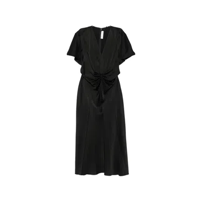 Victoria Beckham Eve Midi Dress In Black